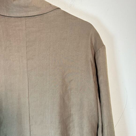 Monrow Beige Linen Blend Blazer Relaxed Fit Lined Casual Chic Jacket Size XL - Picture 10 of 15